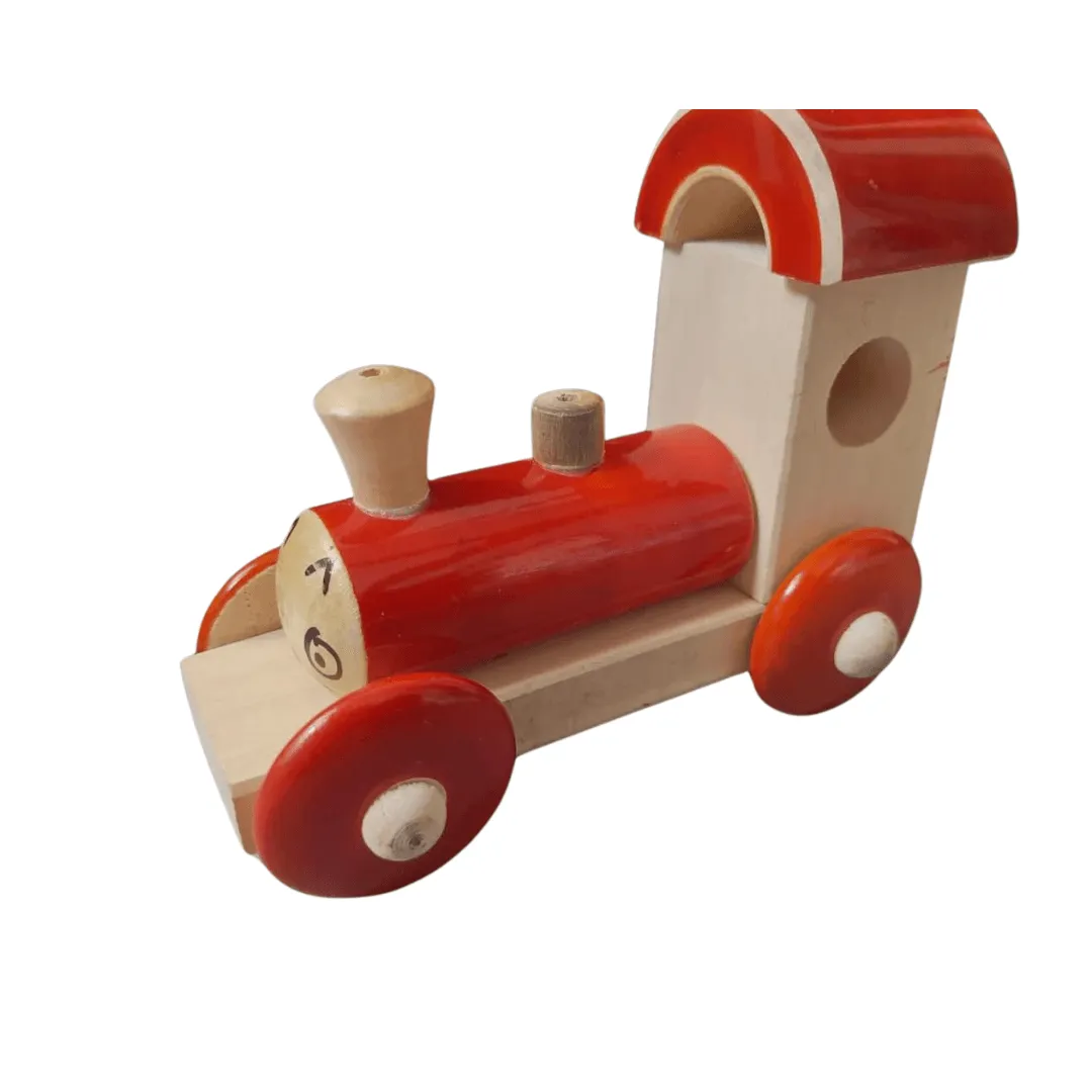 Wooden Train Engine for Kids with Random Color and Design