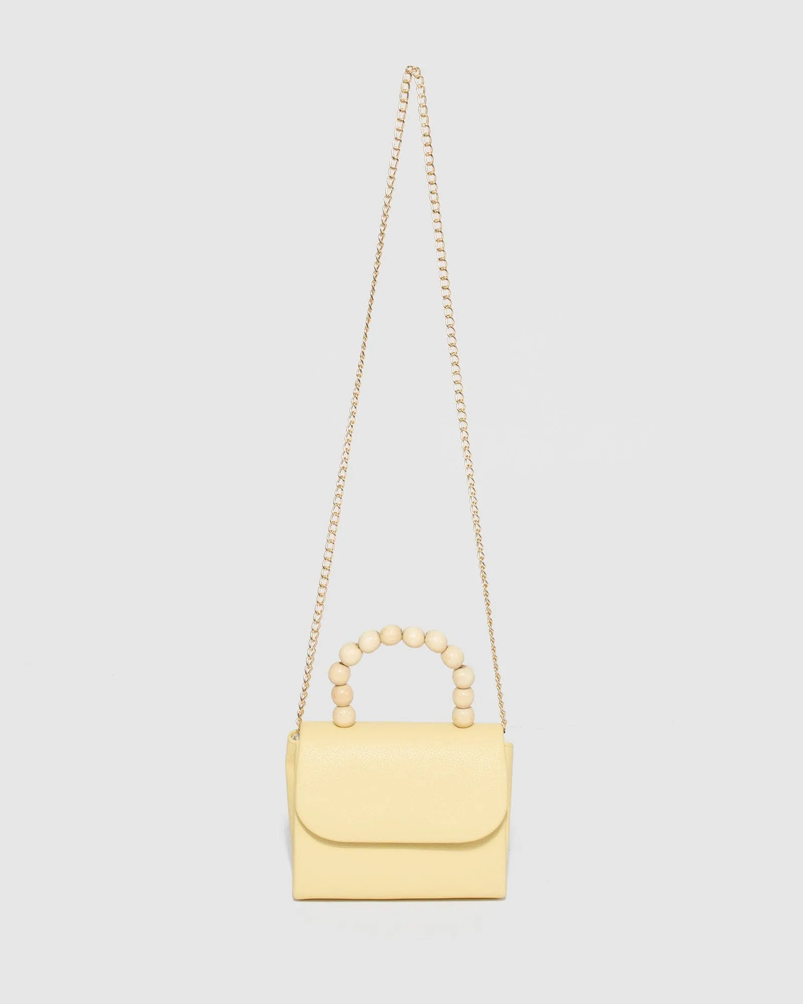 Yellow Kids Mara Bead Handle Bag